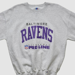 Baltimore Ravens Russell 90s Sweatshirt Heather Gray Vintage | Fanatics