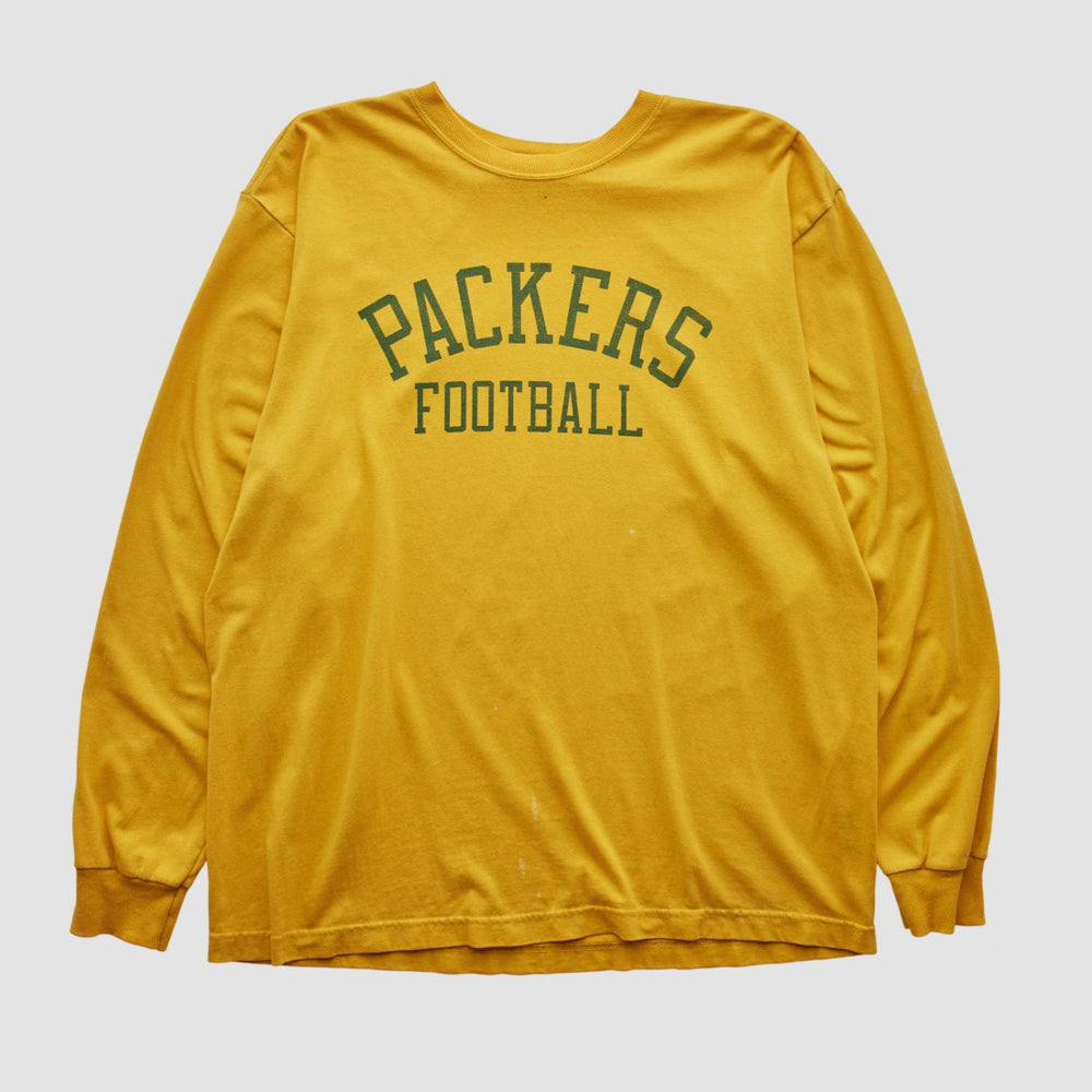 Green Bay Packers Reebok 2000s Long Sleeve T-shirt Yellow Vintage | Fanatics