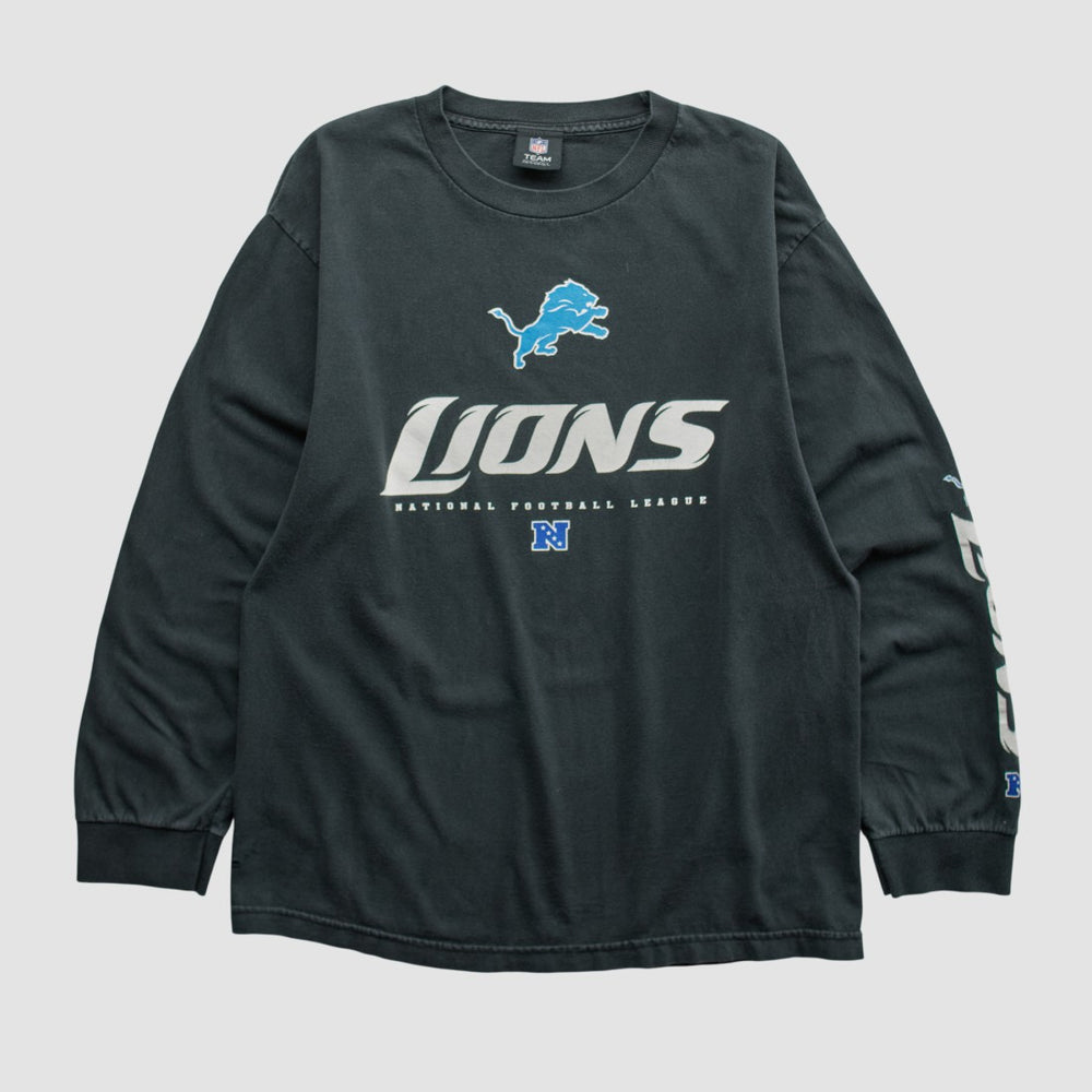 Detroit Lions NFL 2010s Long Sleeve T-shirt Black Vintage | Fanatics