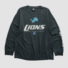 Detroit Lions NFL 2010s Long Sleeve T-shirt Black Vintage | Fanatics