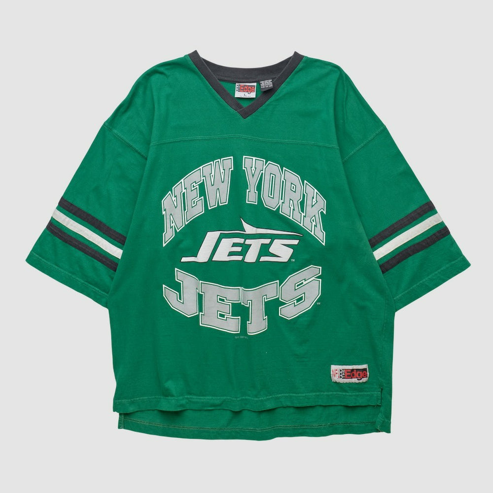 New York Jets The Edge 1997 T-shirt Green Vintage | Fanatics