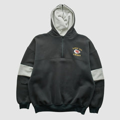 Kansas City Chiefs Dodger 90s Hooded 1/4 Zip Sweatshirt Black Vintage | Fanatics