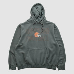 Cleveland Browns Majestic 2010s Hooded Pullover Sweatshirt Gray Vintage | Fanatics