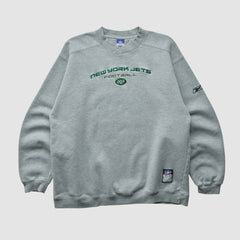 New York Jets Reebok 2000s Pullover Sweatshirt Heather Gray Vintage | Fanatics