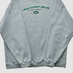 New York Jets Reebok 2000s Pullover Sweatshirt Heather Gray Vintage | Fanatics