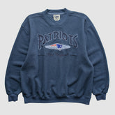 New England Patriots Lee Apparel 90s Pullover Sweatshirt Navy Vintage | Fanatics