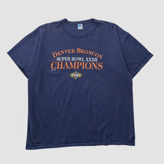 Denver Broncos Russell 1998 T-shirt Navy Vintage | Fanatics