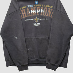 New Orleans Saints NFL 2009 Hooded Pullover Sweatshirt Charcoal Vintage | Fanatics
