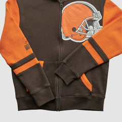 Cleveland Browns NFL 2010s Hooded Full Zip Sweatshirt Brown Yth XL Real Vintage | Fanatics