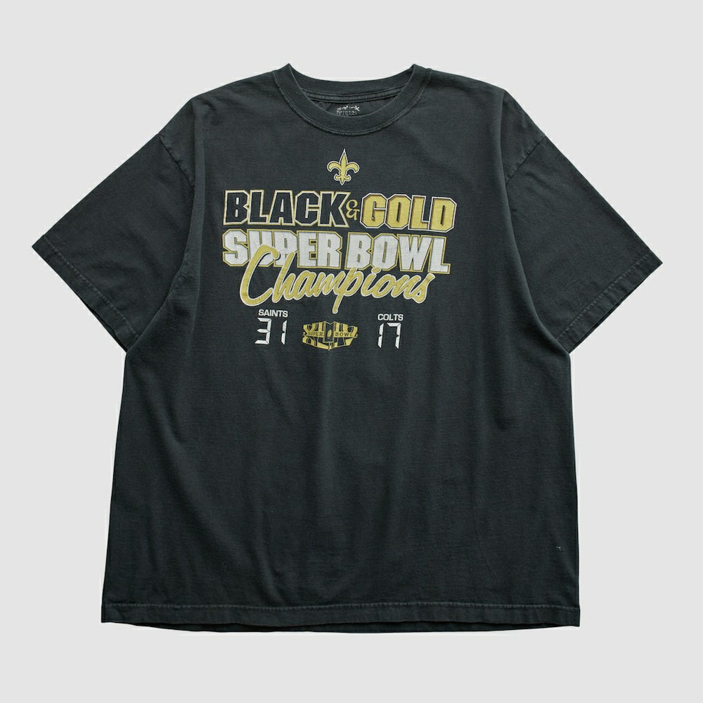 New Orleans Saints Reebok 2010 T-shirt Black Vintage | Fanatics