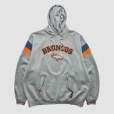 Denver Broncos NFL 2000s Hooded Pullover Sweatshirt Heather Gray Vintage | Fanatics