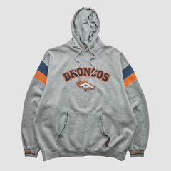 Denver Broncos NFL 2000s Hooded Pullover Sweatshirt Heather Gray Vintage | Fanatics