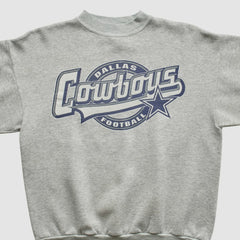 Dallas Cowboys Logo 7 90s Pullover Sweatshirt Heather Gray Vintage | Fanatics