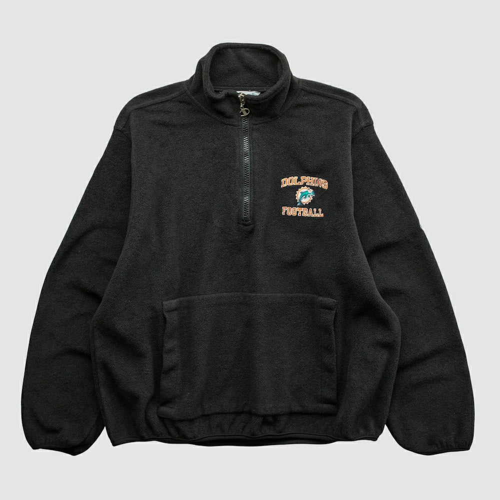 Miami Dolphins Champion 2000s 1/4 Zip Sweatshirt Black Vintage | Fanatics