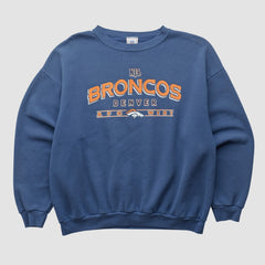 Denver Broncos NFL 2000s Pullover Sweatshirt Navy Vintage | Fanatics