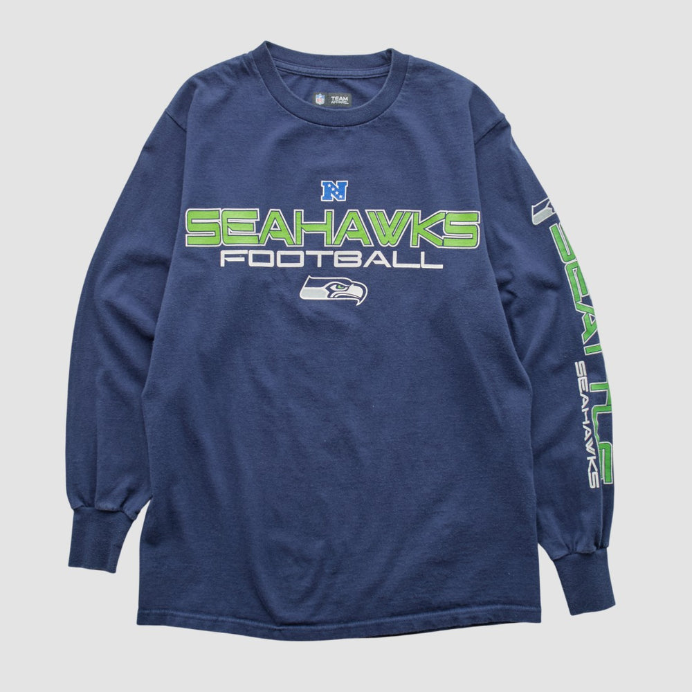 Seattle Seahawks NFL 2010s Long Sleeve T-shirt Navy Vintage | Fanatics