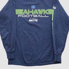 Seattle Seahawks NFL 2010s Long Sleeve T-shirt Navy Vintage | Fanatics