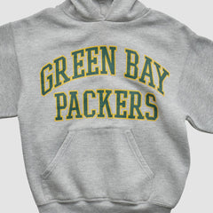 Green Bay Packers NFL 2000s Hooded Pullover Sweatshirt Heather Gray Yth M Real Vintage | Fanatics