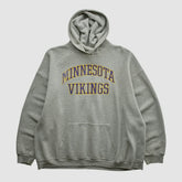 Minnesota Vikings NFL 2000s Hooded Pullover Sweatshirt Heather Gray Vintage | Fanatics