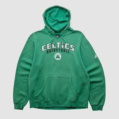 Boston Celtics 2010s Hooded Pullover Sweatshirt Green Vintage - NBA