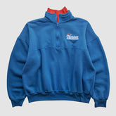New England Patriots Dodger 90s 1/4 Zip Sweatshirt Blue Vintage | Fanatics