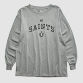 New Orleans Saints NFL Long Sleeve T-shirt Heather Gray Vintage | Fanatics