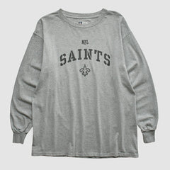 New Orleans Saints NFL Long Sleeve T-shirt Heather Gray Vintage | Fanatics
