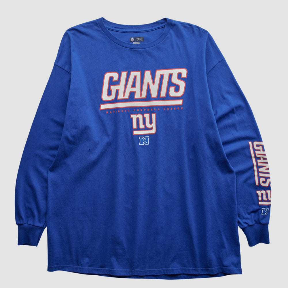 New York Giants NFL 2010s Long Sleeve T-shirt Blue Vintage | Fanatics