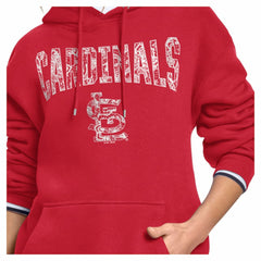 St. Louis Cardinals Starter Women's Lace Team Lockup Fleece Hoodie - MLB