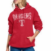 Texas Rangers Starter Women's Lace Team Lockup Fleece Hoodie - MLB