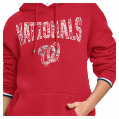 Washington Nationals Starter Women's Lace Team Lockup Fleece Hoodie - MLB