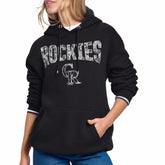 Colorado Rockies Starter Women's Lace Team Lockup Fleece Hoodie - MLB
