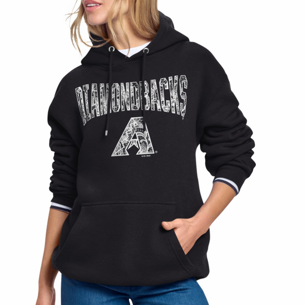 Arizona Diamondbacks Starter Women's Lace Team Lockup Fleece Hoodie - MLB