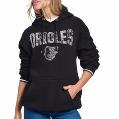 Baltimore Orioles Starter Women's Lace Team Lockup Fleece Hoodie - MLB
