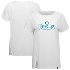 Cincinnati Reds Levelwear Women's Blue Haven Influx Cornerstone T-Shirt - MLB