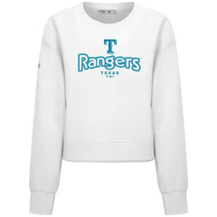 Texas Rangers Levelwear Women's Judd Cornerstone Cropped Sweatshirt - MLB