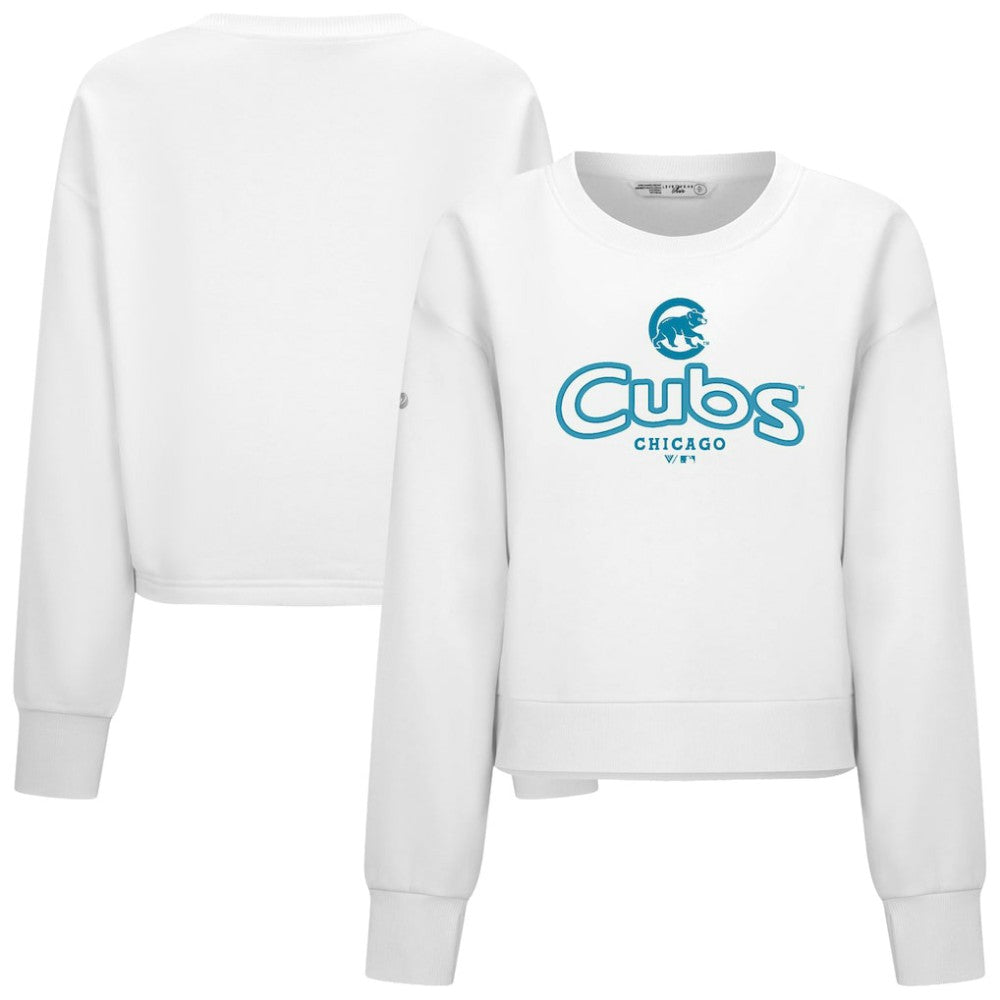 Chicago Cubs Levelwear Women's Judd Cornerstone Cropped Sweatshirt - MLB