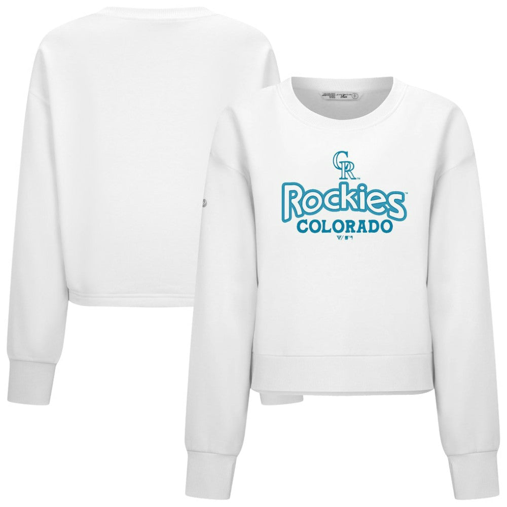 Colorado Rockies Levelwear Women's Judd Cornerstone Cropped Sweatshirt - MLB