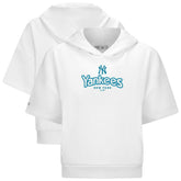 New York Yankees Levelwear Women's Amber Short Sleeve Cornerstone Hoodie - MLB