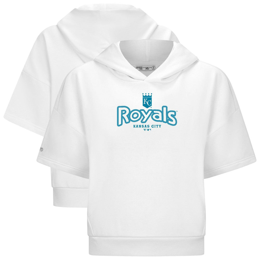 Kansas City Royals Levelwear Women's Amber Short Sleeve Cornerstone Hoodie - MLB