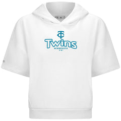 Minnesota Twins Levelwear Women's Amber Short Sleeve Cornerstone Hoodie - MLB