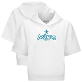 Houston Astros Levelwear Women's Amber Short Sleeve Cornerstone Hoodie - MLB