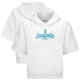 Los Angeles Angels Levelwear Women's Amber Short Sleeve Cornerstone Hoodie - MLB
