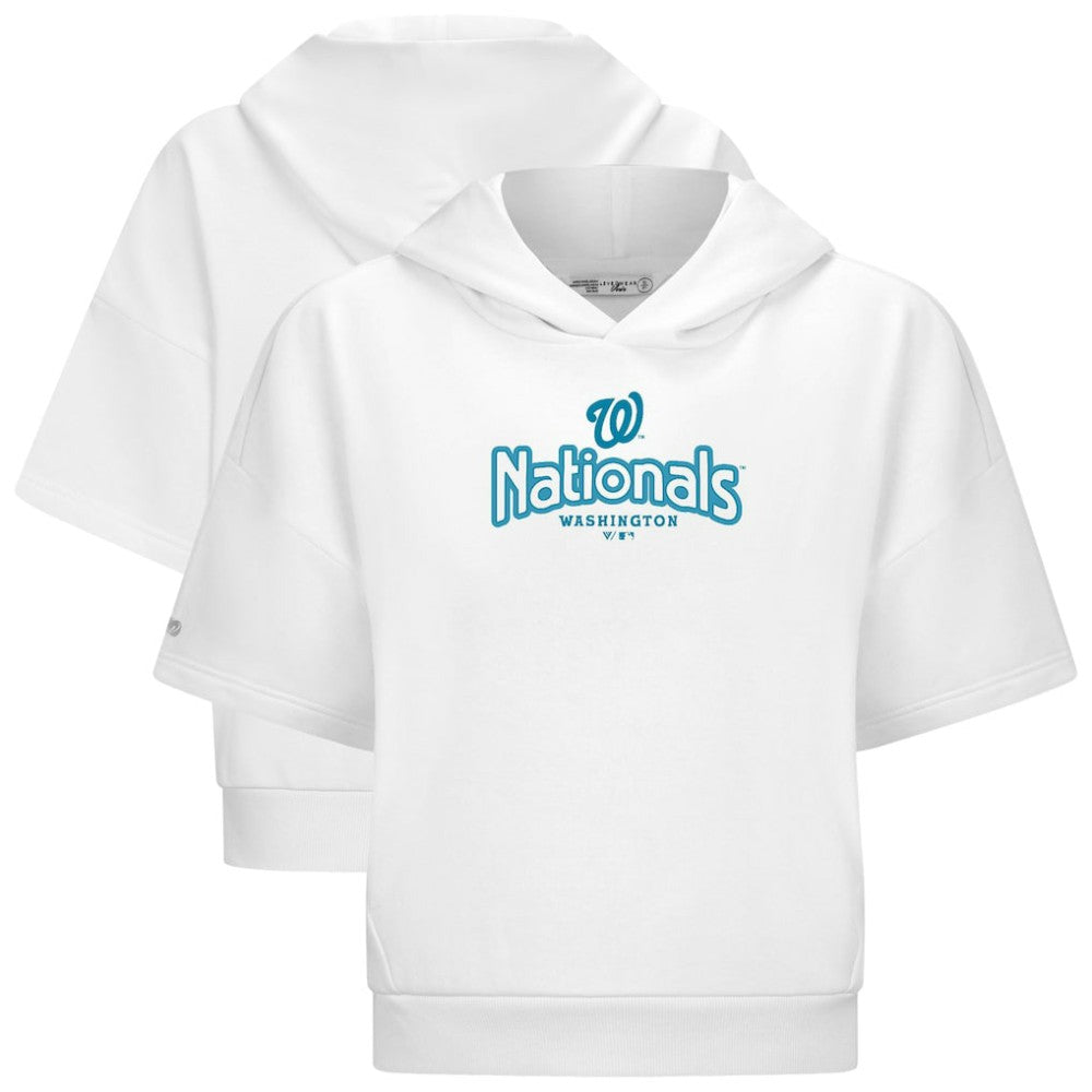 Washington Nationals Levelwear Women's Amber Short Sleeve Cornerstone Hoodie - MLB