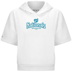 Washington Nationals Levelwear Women's Amber Short Sleeve Cornerstone Hoodie - MLB