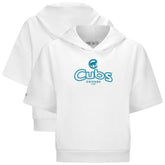 Chicago Cubs Levelwear Women's Amber Short Sleeve Cornerstone Hoodie - MLB