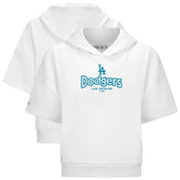 Los Angeles Dodgers Levelwear Women's Amber Short Sleeve Cornerstone Hoodie - MLB