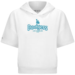 Los Angeles Dodgers Levelwear Women's Amber Short Sleeve Cornerstone Hoodie - MLB