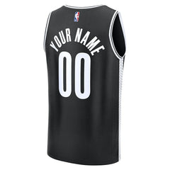 Brooklyn Nets Fast Break Custom Jersey Icon Edition Black - NBA