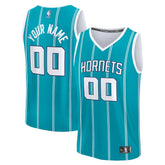 Charlotte Hornets Fast Break Custom Jersey Icon Edition Teal - NBA